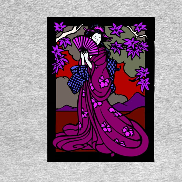 Geisha No. 2 (Color) by LefTEE Designs